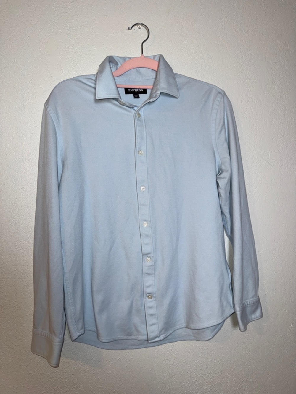 Express Men's Pale Blue Dress Shirt